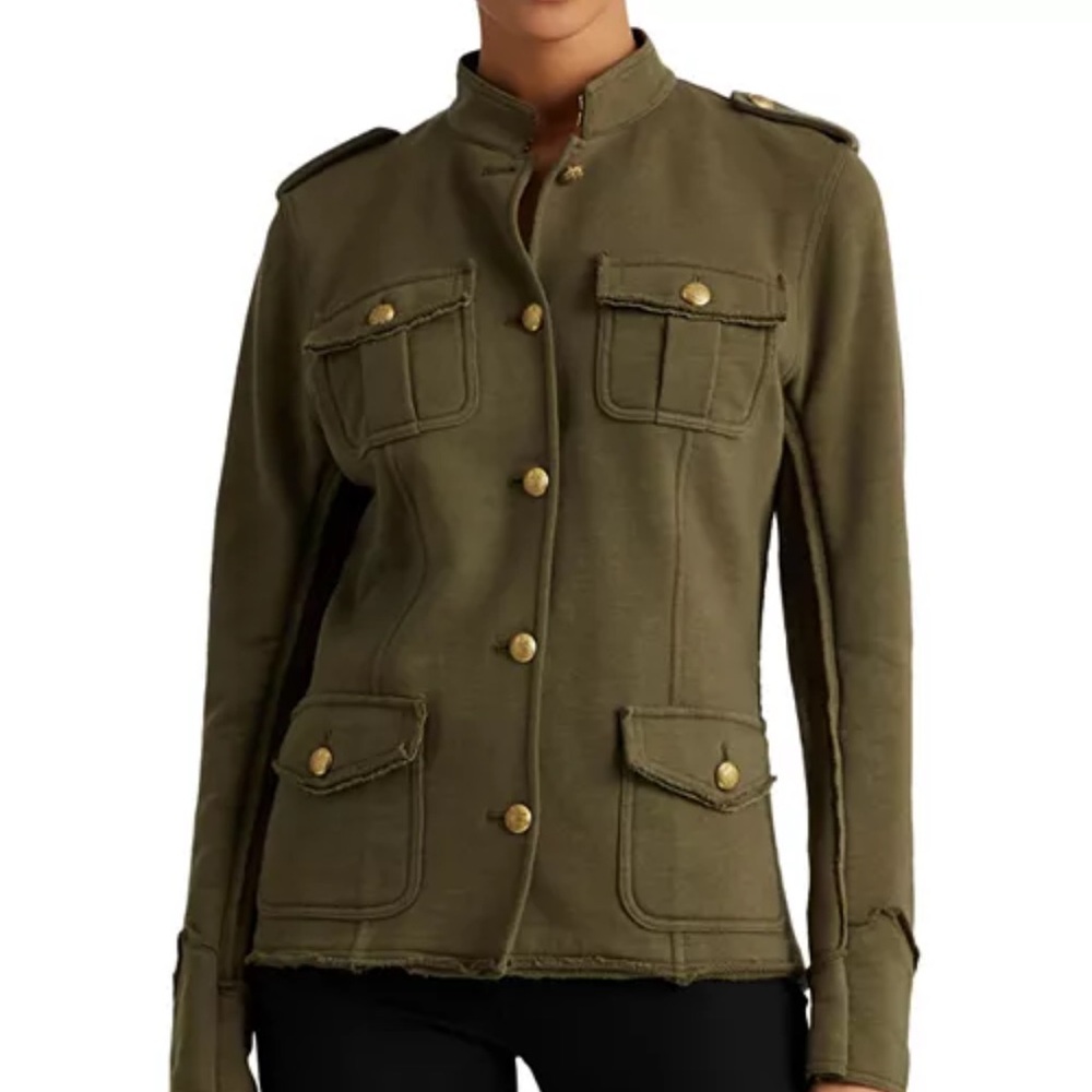 Lauren Ralph Lauren Olive Utility Military Jacket